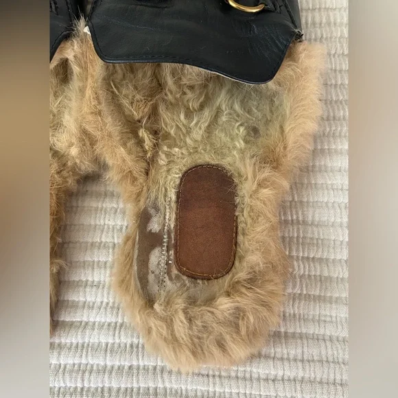 Gucci Princetown Fur Lined Leather Mules Men’s 45 Kind Of Thrashed but Clean 11 - Picture 8 of 15